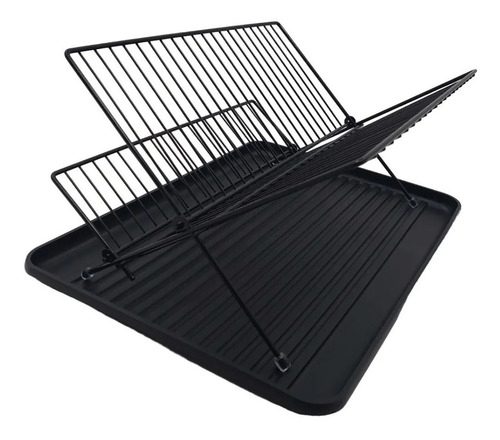 Escurreplatos Secaplatos Escurridor Plegable Negro Tijera - 2