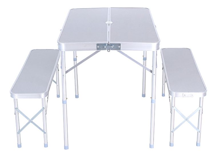 Set De Mesa Plegable + 2 Bancos Kushiro