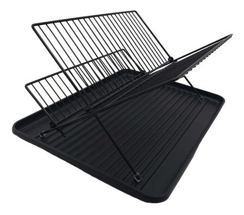 Escurreplatos Secaplatos Escurridor Plegable Negro Tijera Negro - 1