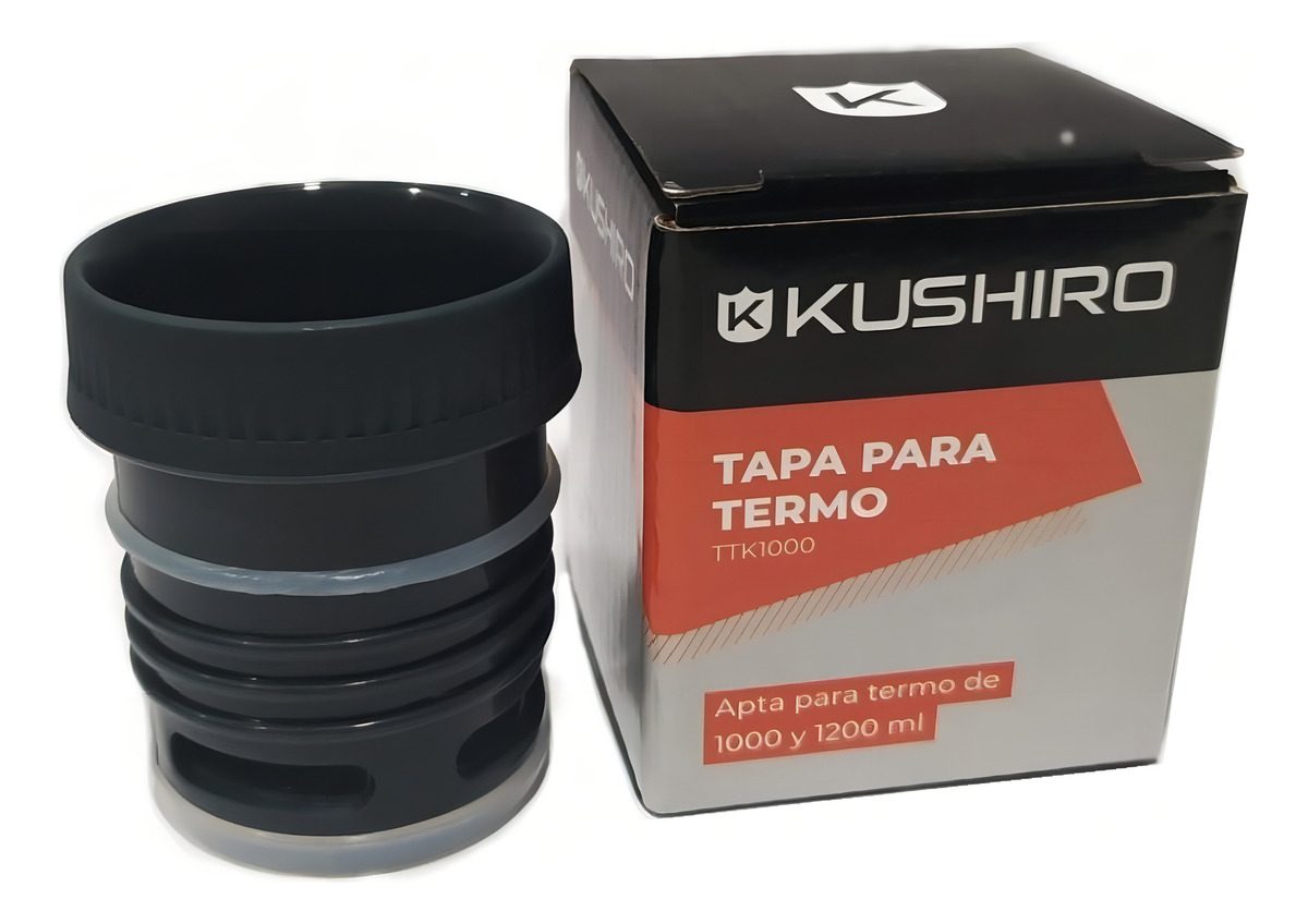 Tapa Para Termo 1000/1200 Ml Repuesto Kushiro Tapon Cebador Gris Oscuro