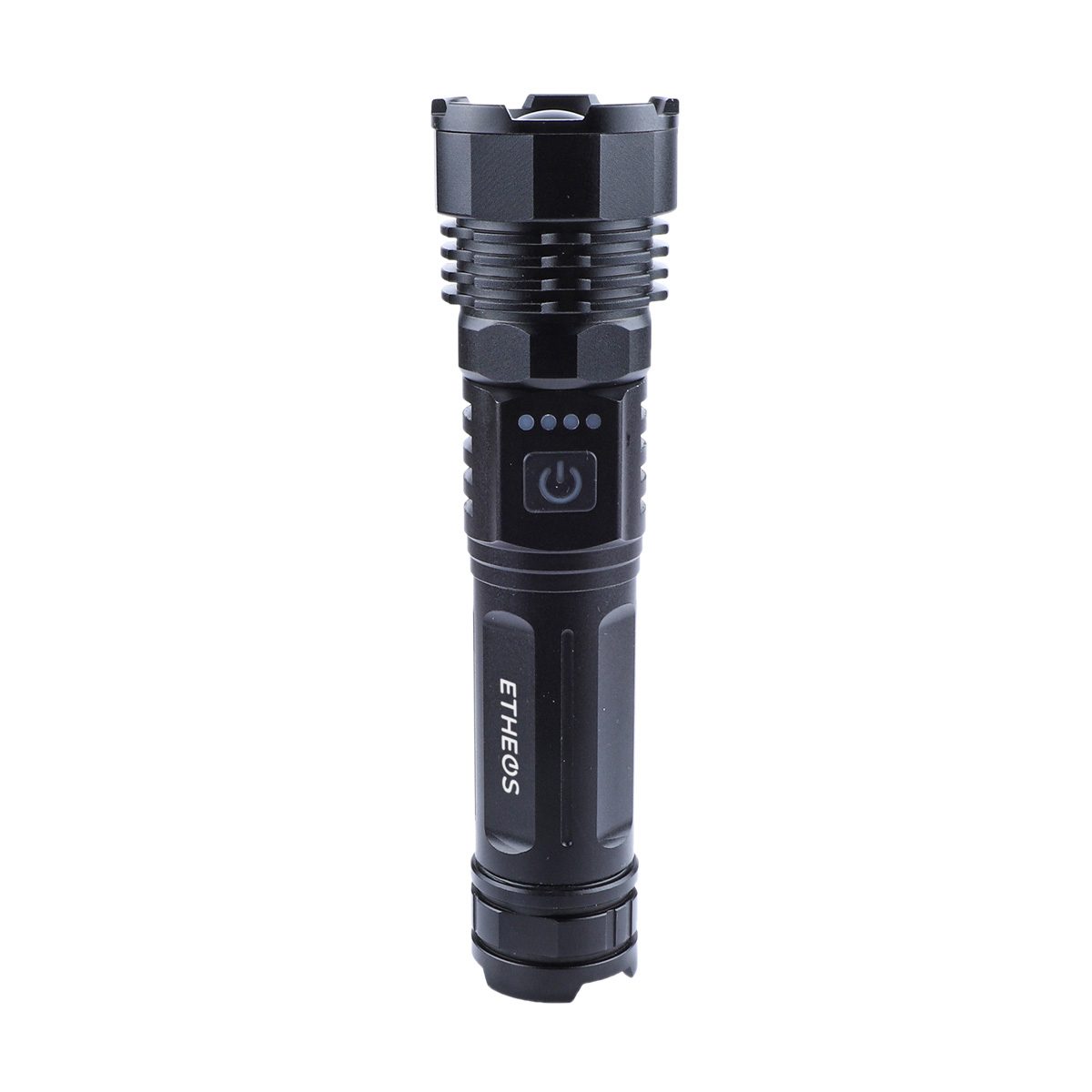 Linterna Tactica Militar Etheos Aclcance 700 Mt Bateria 3000 Mah Recargable Blanco Negro - 1