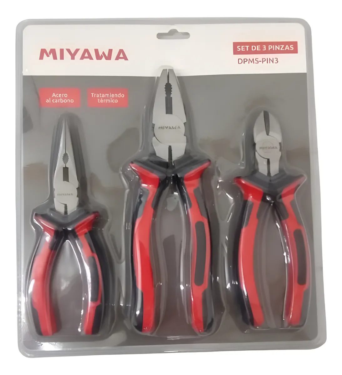Kit X3 Herramientas Miyawa Pinza 8  Alicate 6  Punta Antideslizante - 2