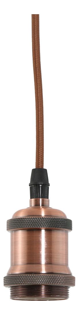 Lámpara Colgante Vintage Aluminio Cobre Cable Textil Etheos Cobre - 2
