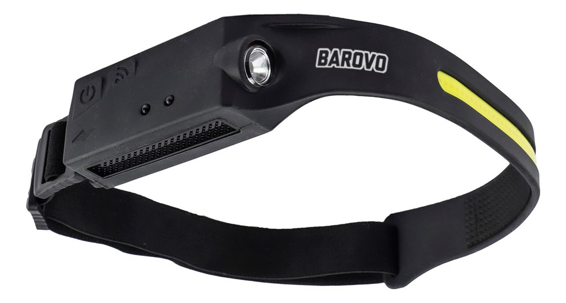 Linterna Recargable De Cabeza Con Sensor Blanco Negro
