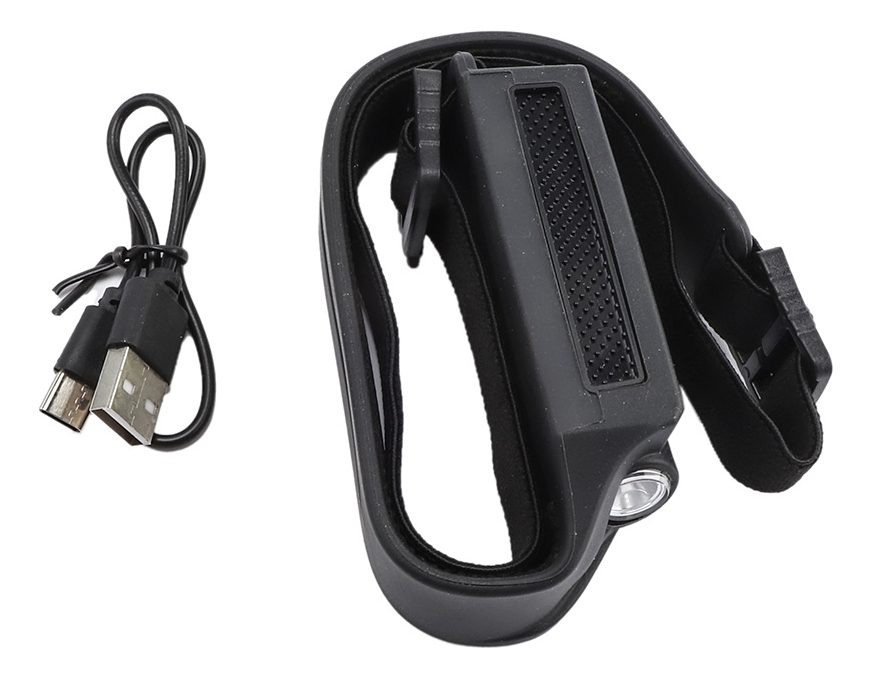 Linterna Recargable De Cabeza Con Sensor Blanco Negro - 1