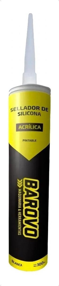 Barovo Ssacr300t Sellador De Silicona Acrílica Transp 300ml