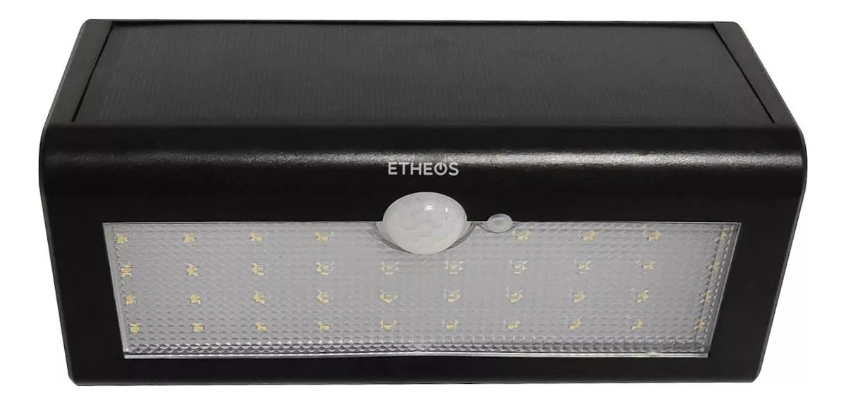 Reflector Farol Solar Exterior 38 Leds Etheos Negro Negro - 1