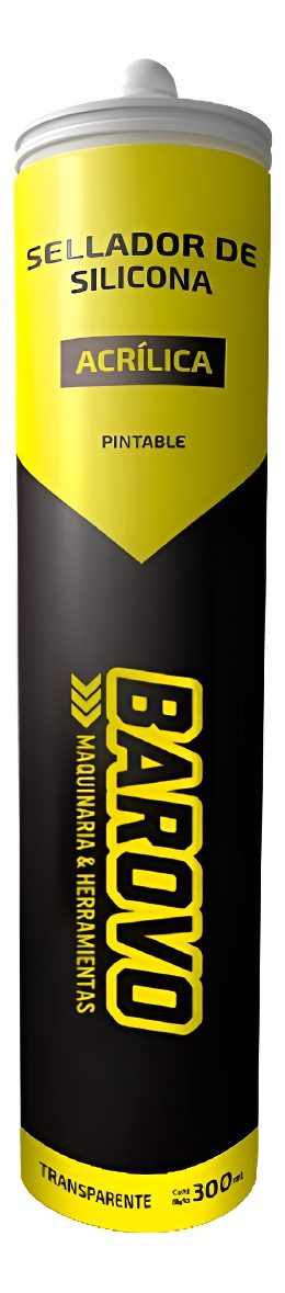 Barovo Ssacr300t Sellador De Silicona Acrílica Transparente 300ml