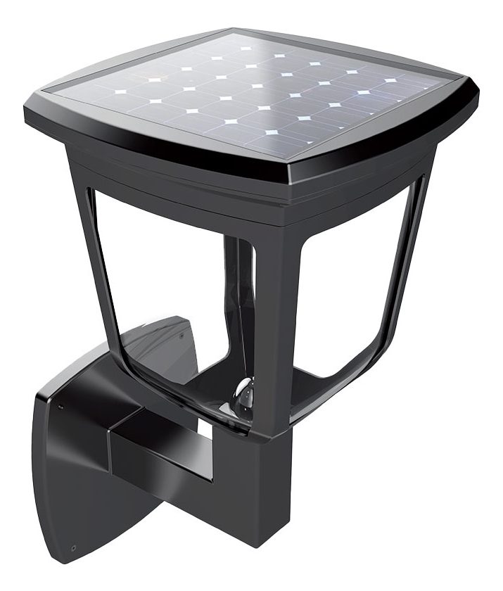 Farol Led Solar Luz Fría Etheos Negro