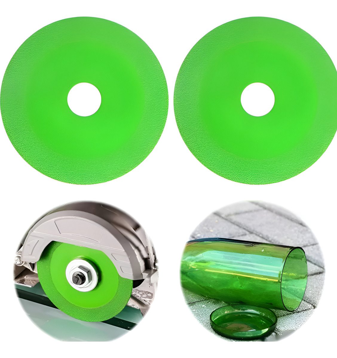 Disco Corte Pulir Amoladora Ceramica Vidrio Piedra Ruhlmann Verde