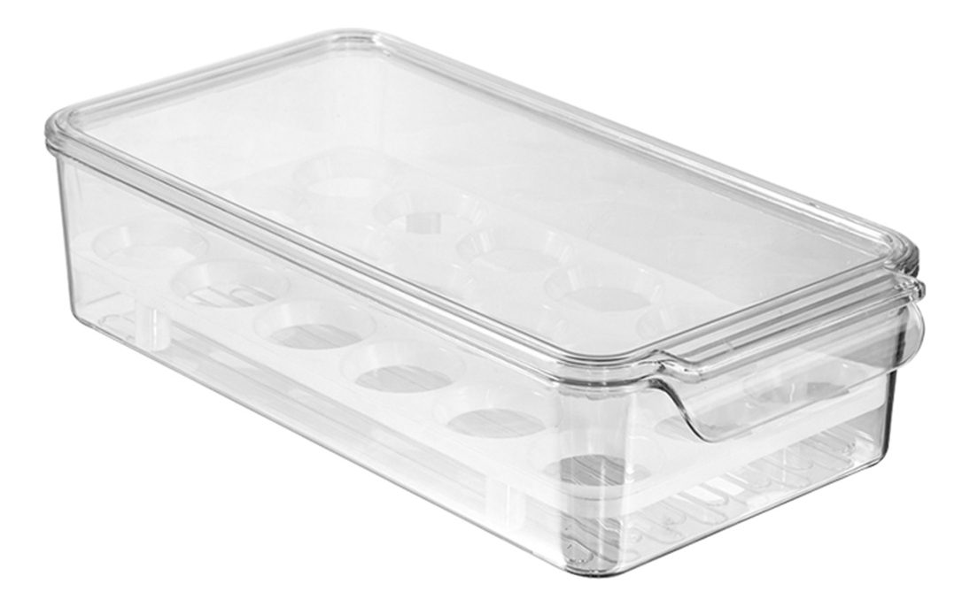 Contenedor De Huevos Con Tapa 31,2 Cm × 16 Cm × 7,8 Cm - Transparente