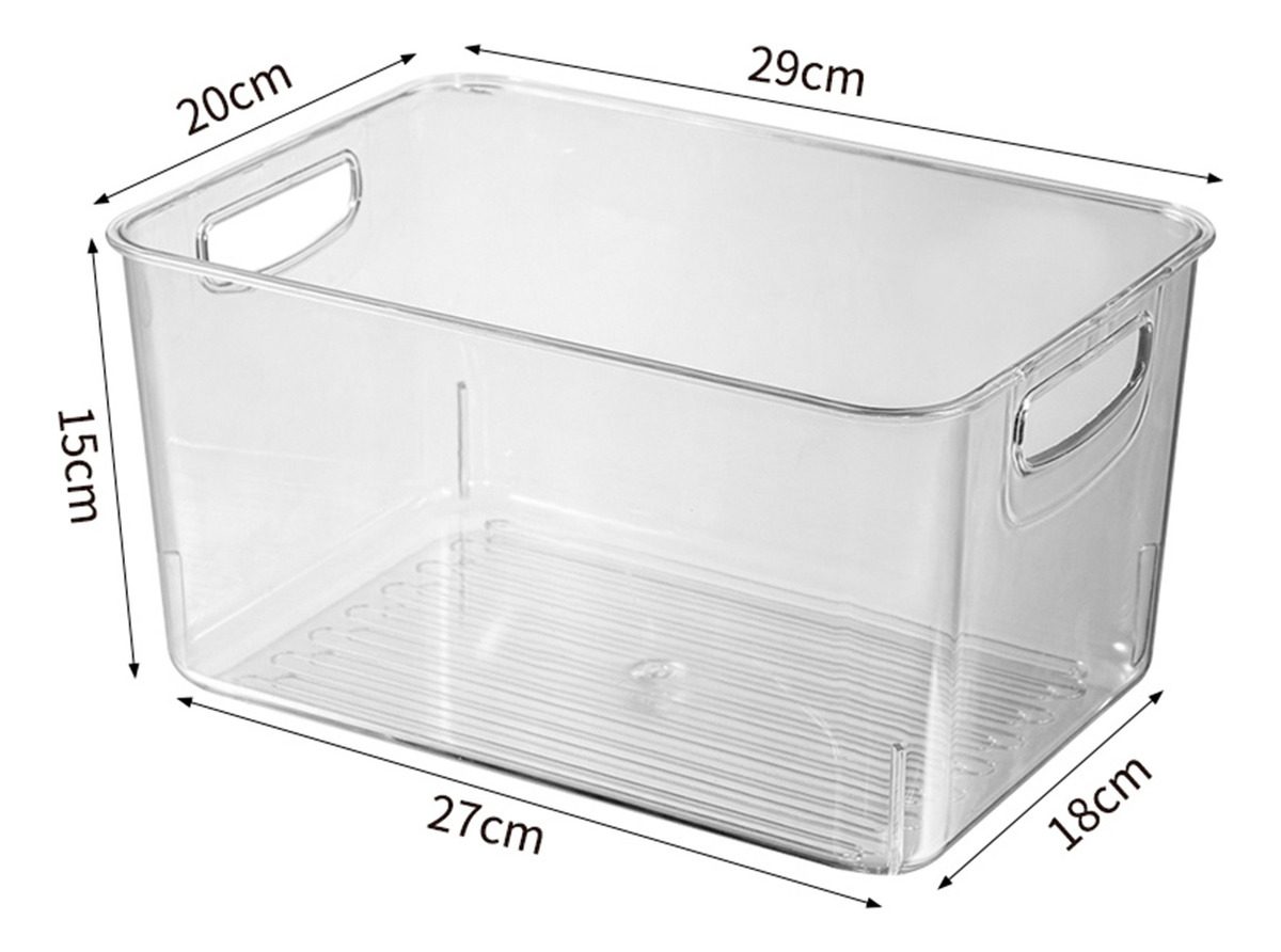 Organizador Multiuso 29 Cm × 20 Cm × 15 Cm Transparente - 1
