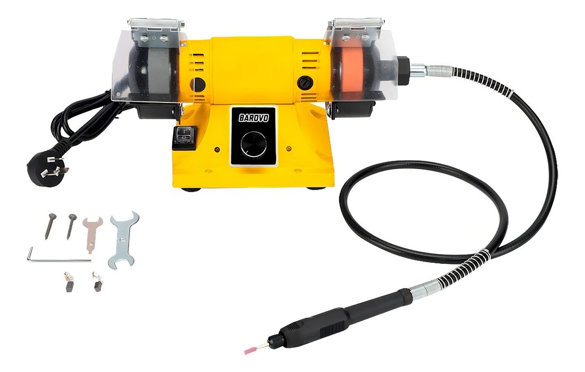 Amoladora De Banco Con Mini Torno Flexible Barovo Abi-t120 120 W - 3