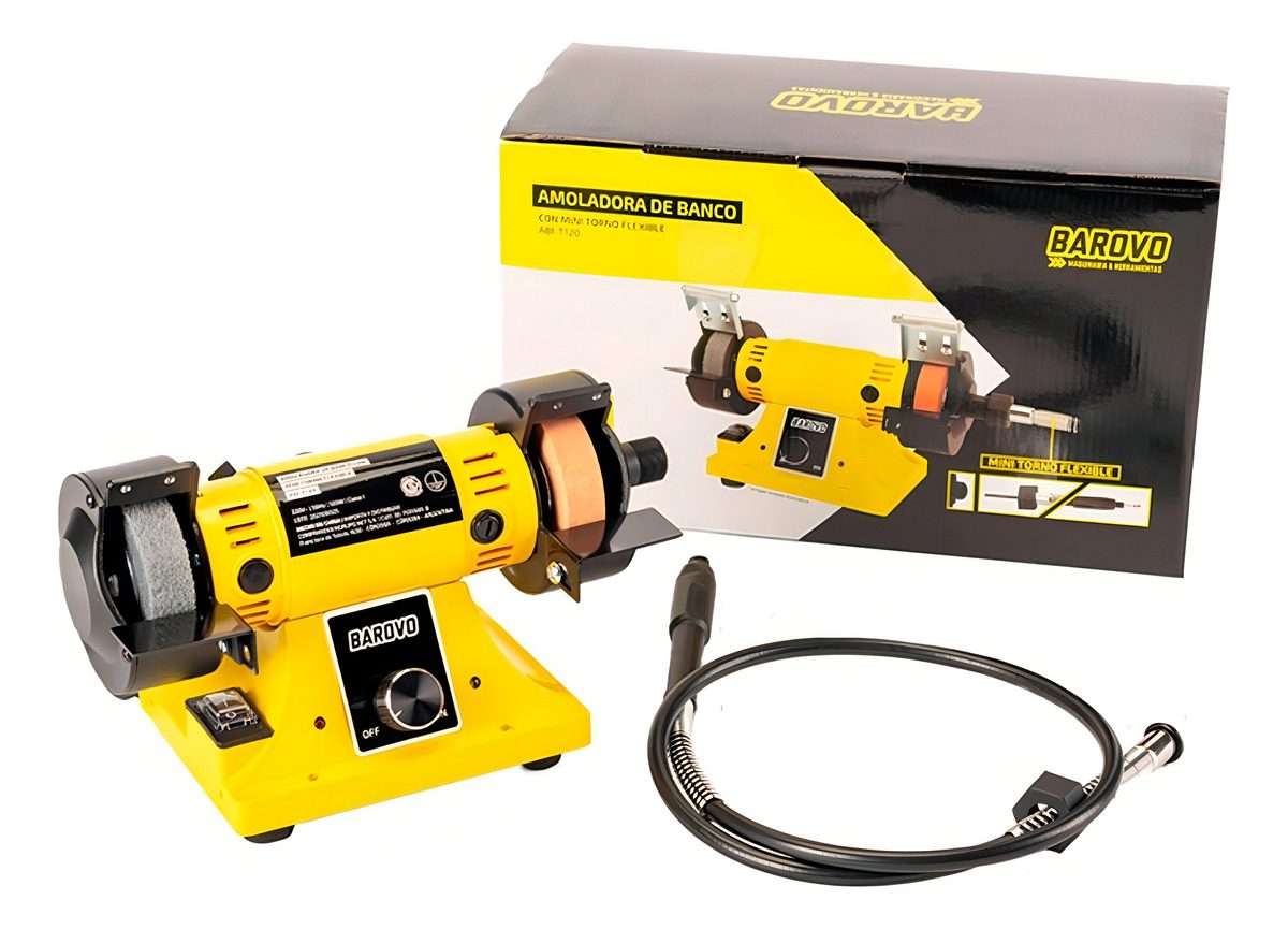 Amoladora De Banco Con Mini Torno Flexible Barovo Abi-t120 120 W - 5
