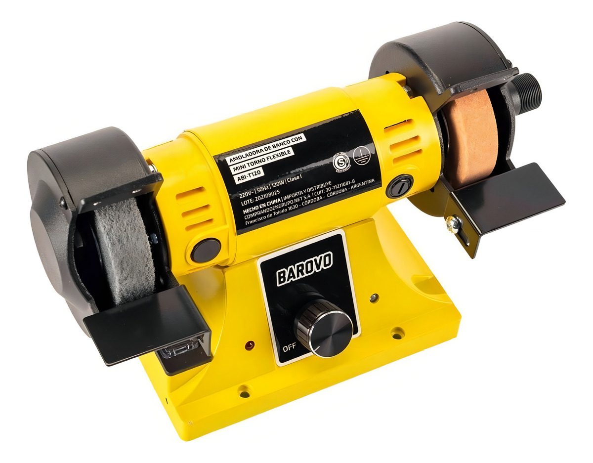 Amoladora De Banco Y Minitorno Eje Flexible Barovo 120w Potencia 120 W