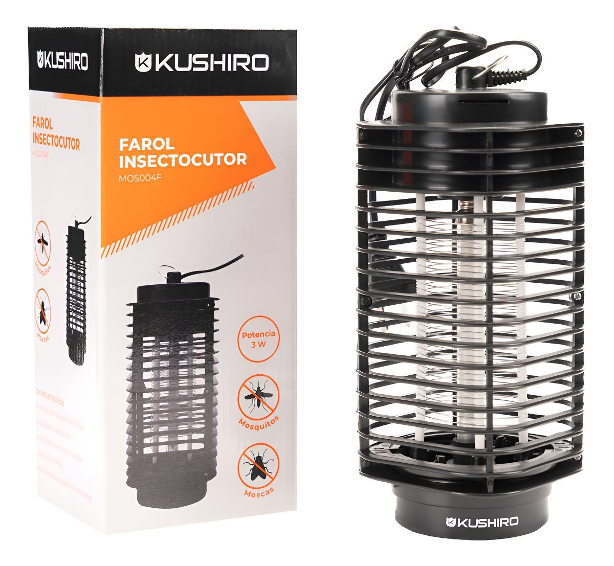 Farol Insectocutor Kushiro Mos004f Negro - 1