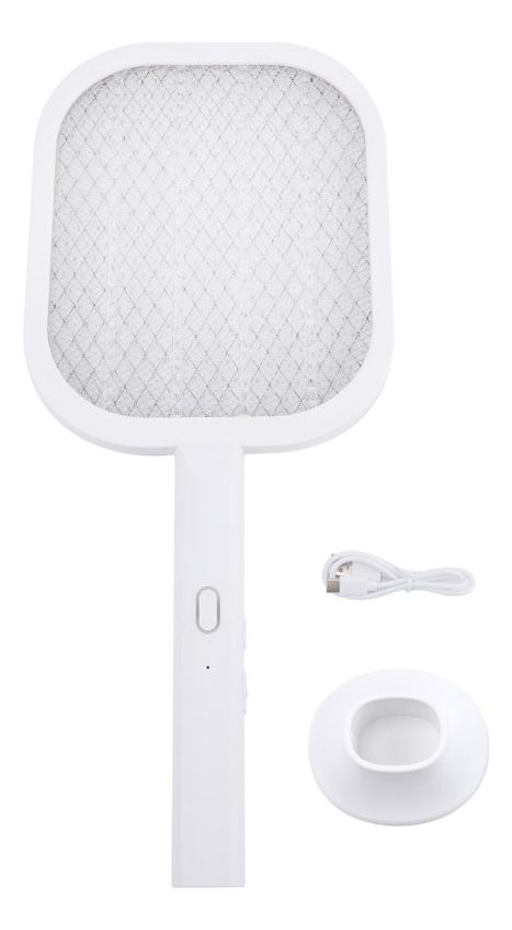 Insectocutor Tipo Raqueta Recargable Cini-0005 Blanco Blanco - 2