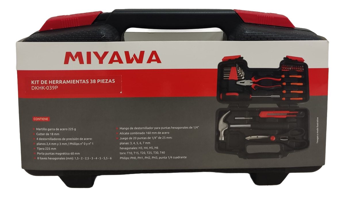 Kit De Herramientas Miyawa Dkhk-039p 38 Piezas C/maleta Color Negro - 2