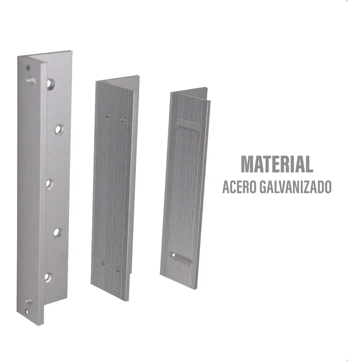 Soporte Zl Cerradura Electromagnética 180 Kg 300 Lb Color Plateado - 2