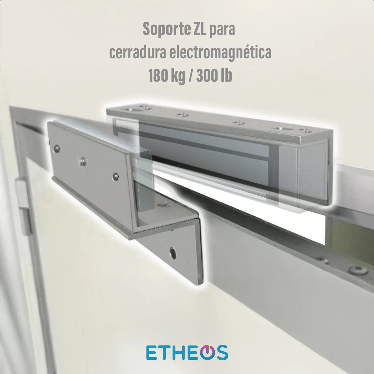 Soporte Zl Cerradura Electromagnética 180 Kg 300 Lb Color Plateado - 3