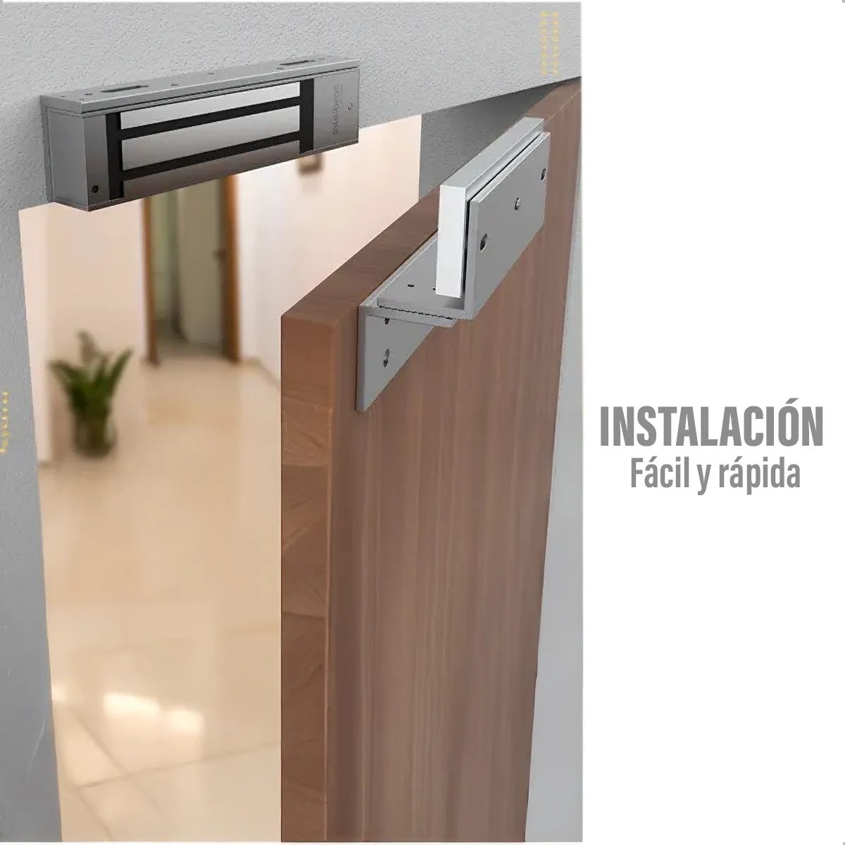 Soporte Zl Cerradura Electromagnética 180 Kg 300 Lb Color Plateado - 6