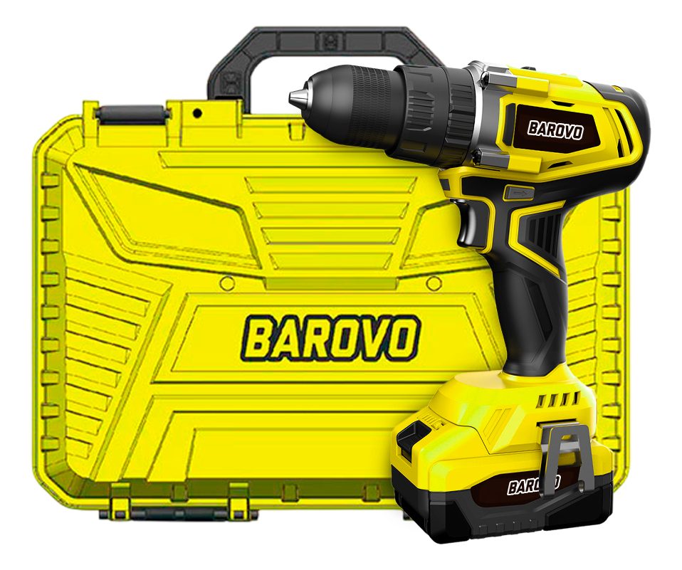 Taladro Y Atornillador 10 Mm Ionmax Con Maletín Y Accesorios Amarillo