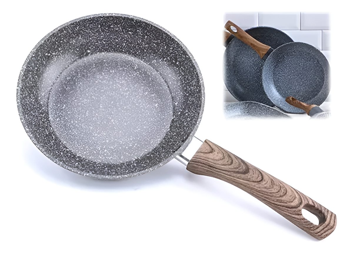 Sartén Antiadherente Aluminio Forjada 24cm Granito 4mm Color Gris Oscuro