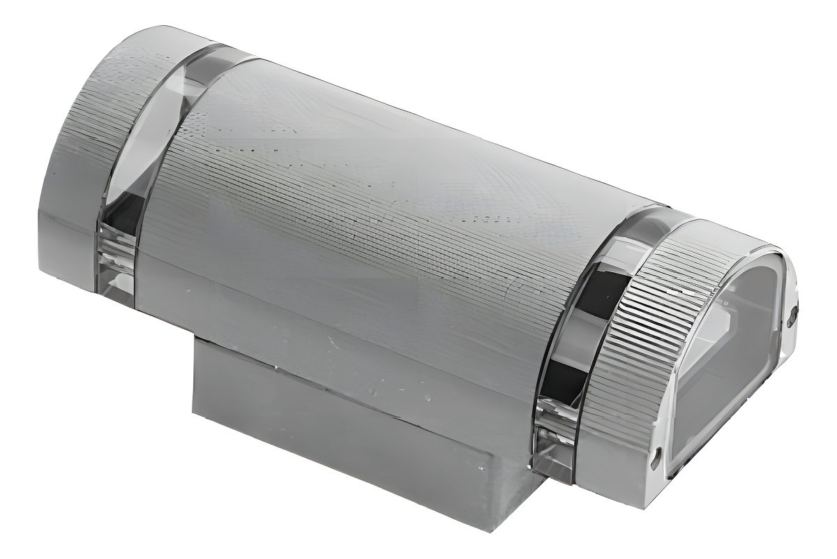 Difusor De Pared Bidireccional Oval Gris Texturado Etheos