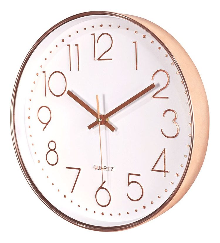 Reloj Rosa Oro 30 Cm Rosa Oro Gris