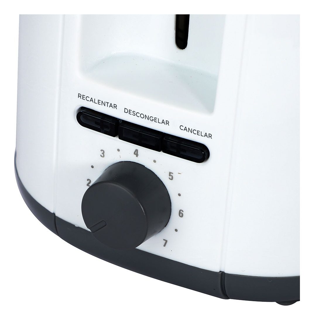 Tostadora Electrica 750w Vonne Bandeja Recolectora Migas Blanco - 1