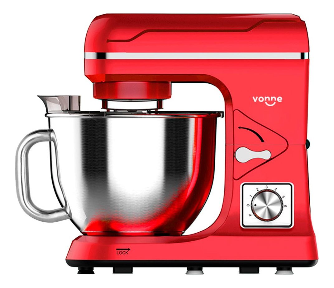Batidora De Pie Vonne Ele004 Roja 220 v Rojo