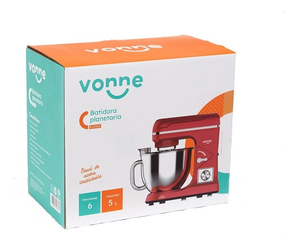 Batidora De Pie Vonne Ele004 Roja 220 v Rojo - 6