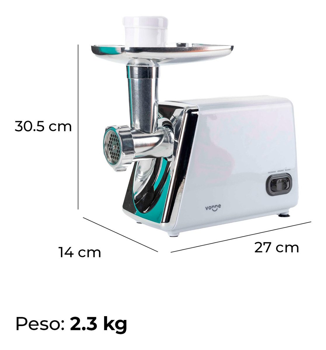 Picadora De Carne Eléctrica Vonne Ele006 De 220v - 5