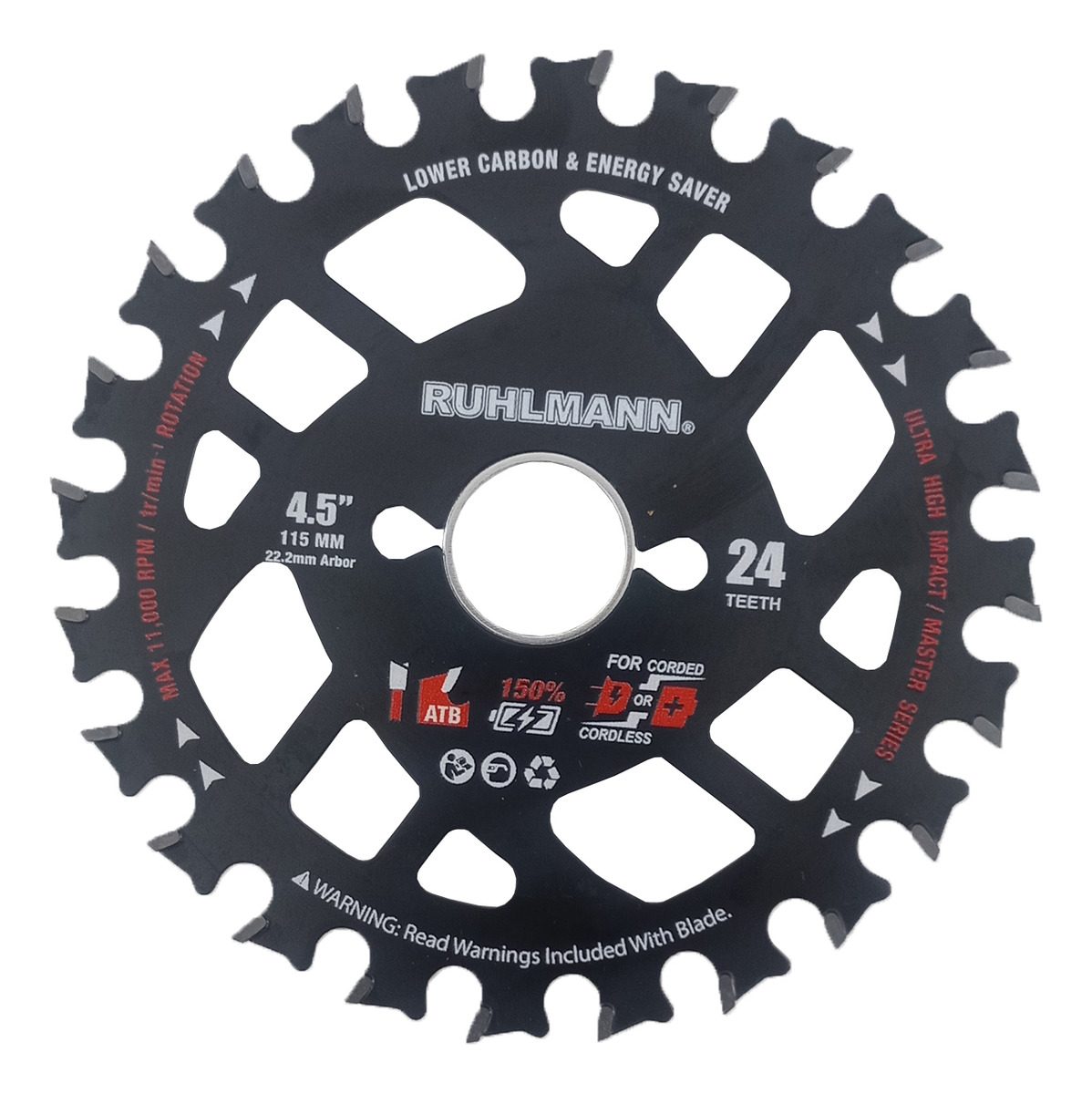 Disco Corte P/madera 115mm 24d Ru15381 Negro