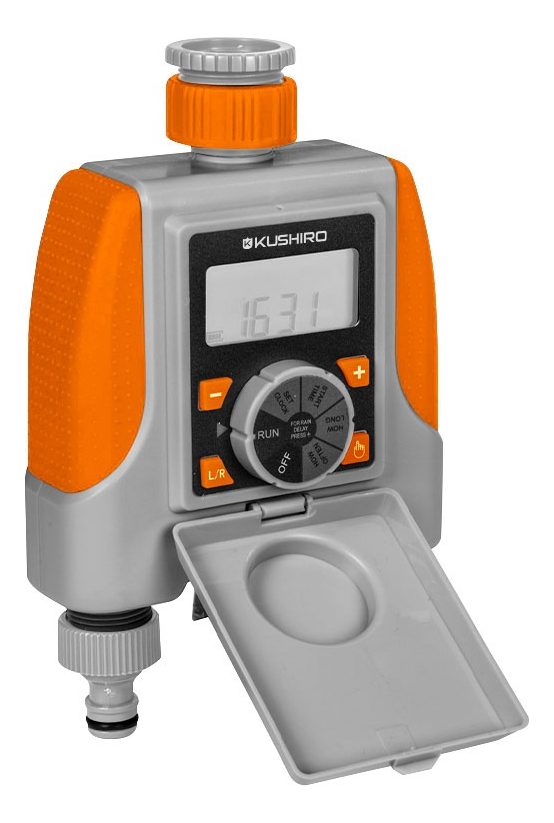 Programador De Riego Digital 2 Puertos Naranja