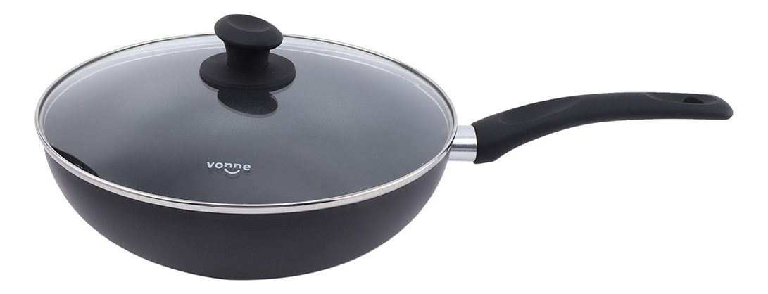 Wok 28 Cm Con Tapa Selecta Vonne Negro - 1