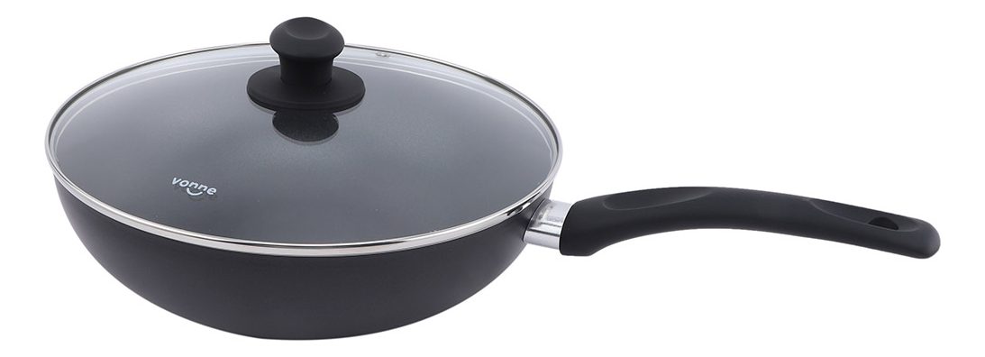 Wok 28 Cm Con Tapa Selecta Vonne Negro - 2