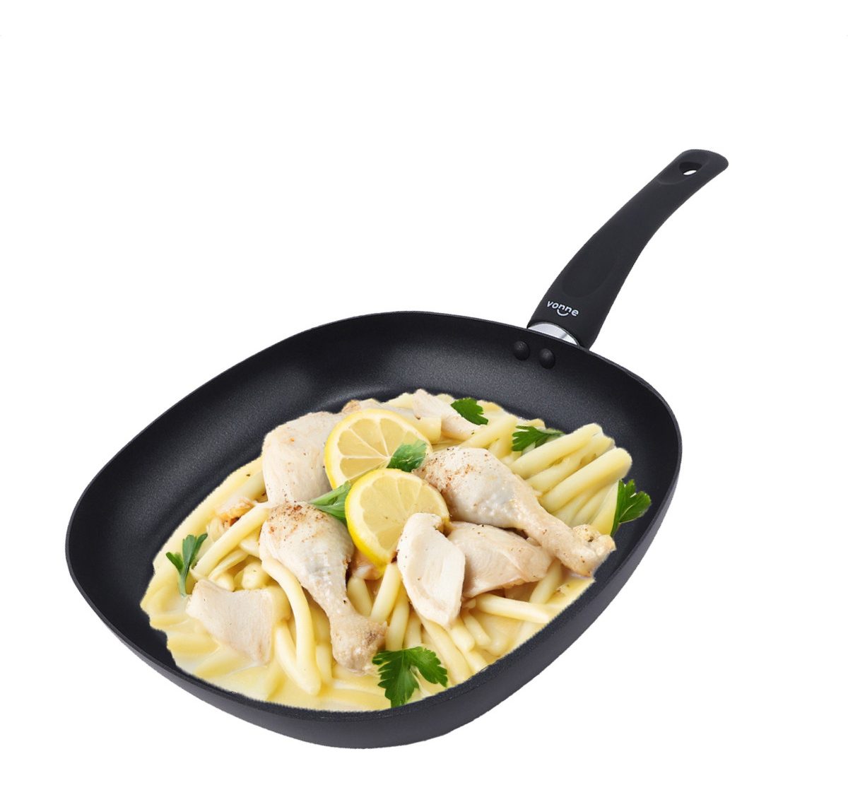 Bifera 26 Cm Resistente Sarten Estrias Anti Adherente Cocina Color Negro - 1
