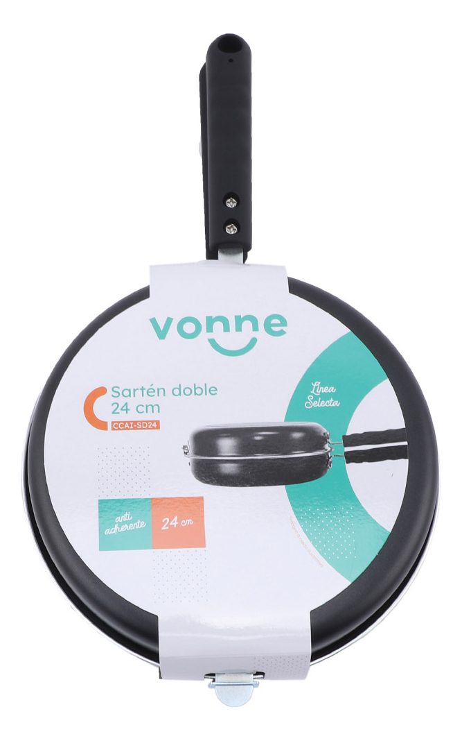 Sartén Doble 24 Cm Selecta Vonne Negro - 6