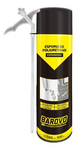 Espuma Poliuretano Expandido Aerosol 500ml Barovo