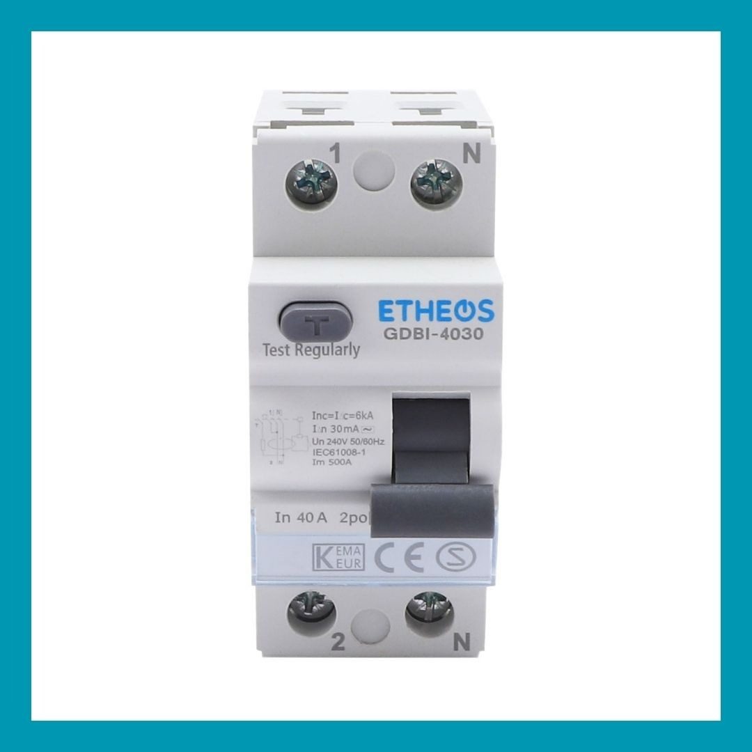 Interruptor Diferencial Bipolar 40a Aislación:ip20 240vac - 10