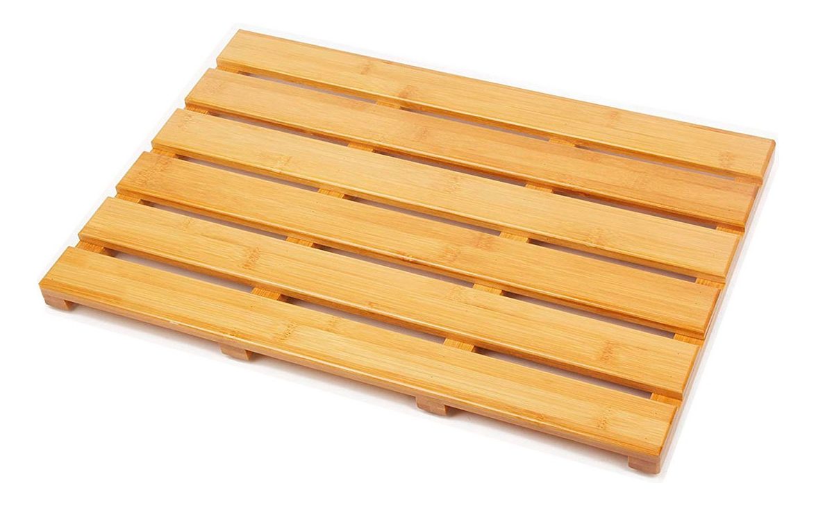 Alfombra De Baño Rígida De Bambú Vonne Marrón