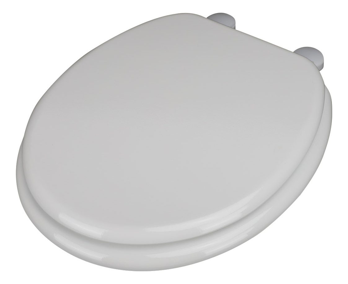 Asiento Inodoro Hdf Línea Jucar Herrajes Plásticos Gloa Blanco