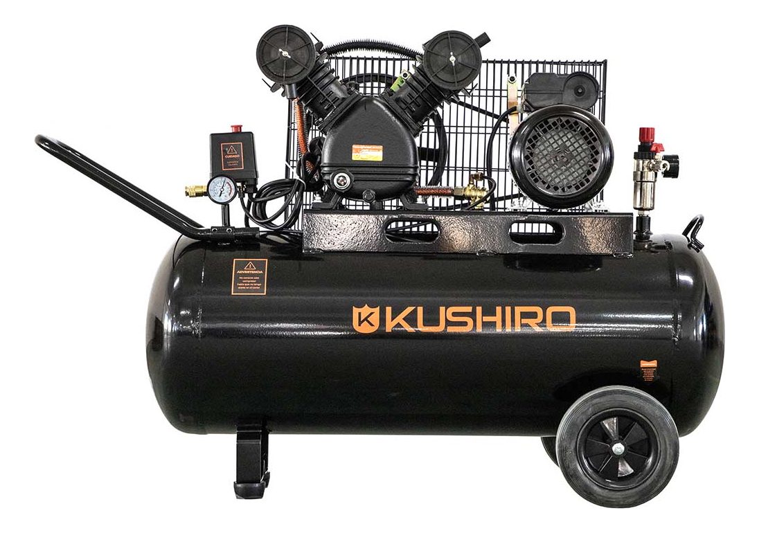 Compresor De Aire Eléctrico Portátil Kushiro K100-3 100l 3hp Negro Monofásica