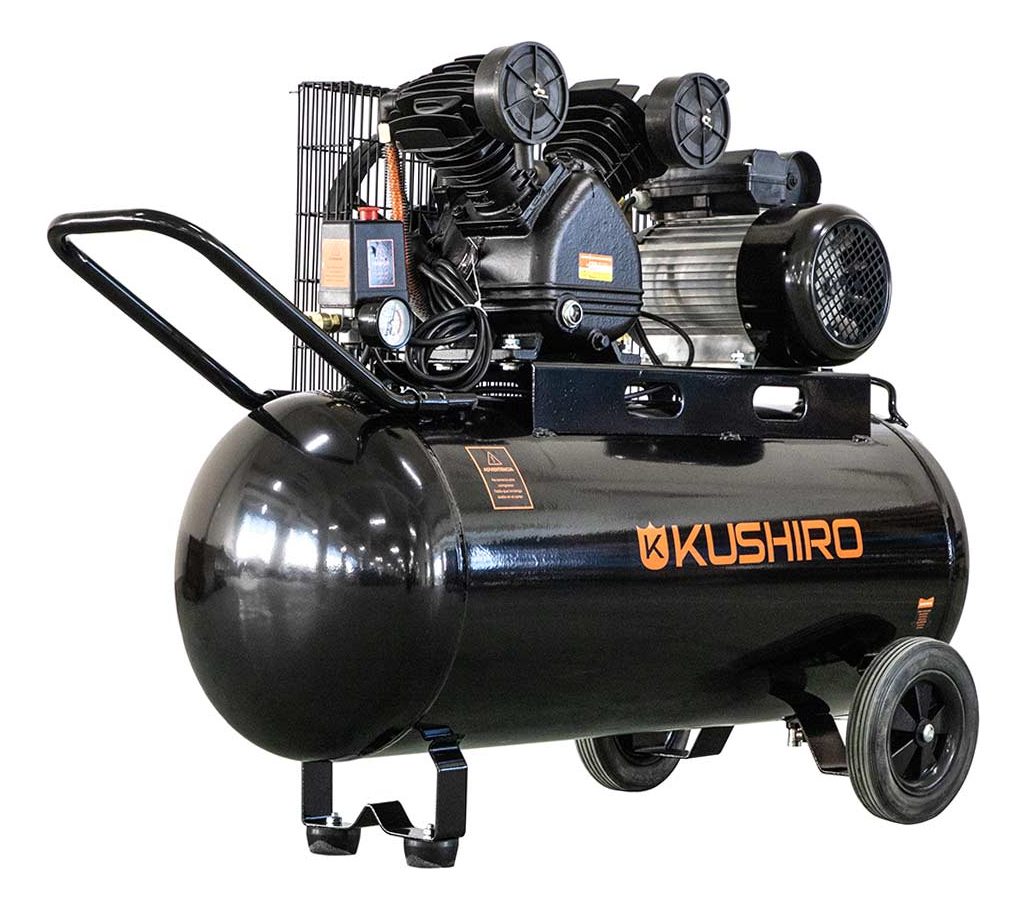 Compresor De Aire Eléctrico Portátil Kushiro K100-3 100l 3hp Negro Monofásica - 1