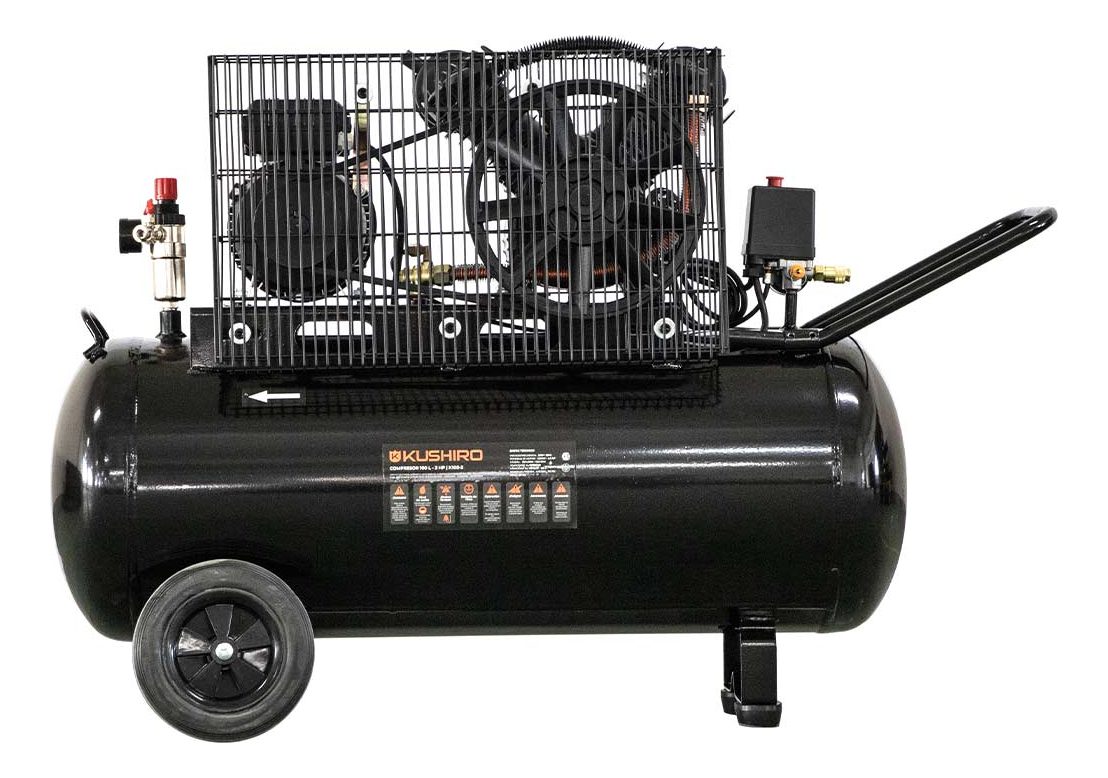 Compresor De Aire Eléctrico Portátil Kushiro K100-3 100l 3hp Negro Monofásica - 3