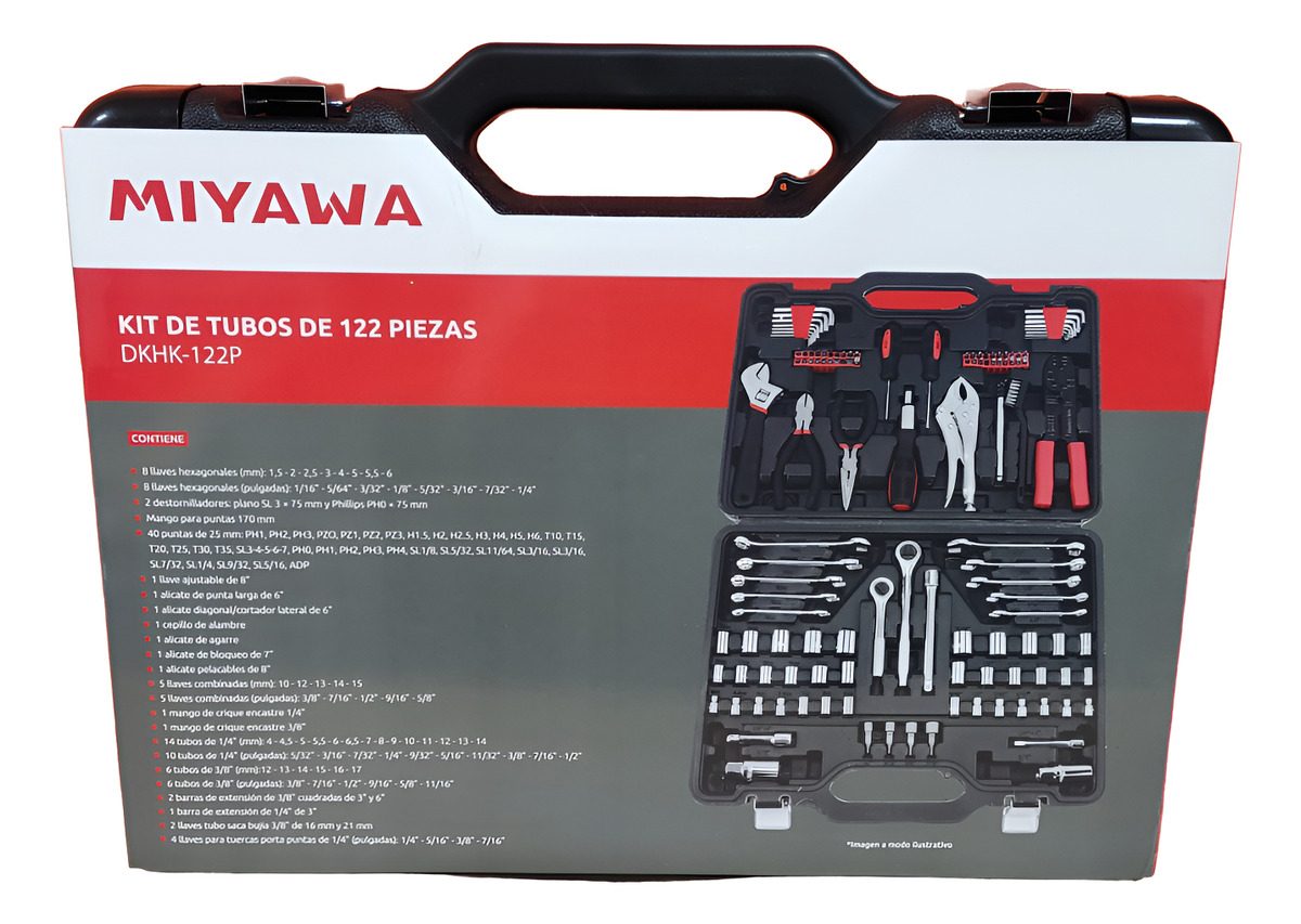 Kit De Herramientas 122 Piezas Miyawa Dkhk-122p Negro - 3