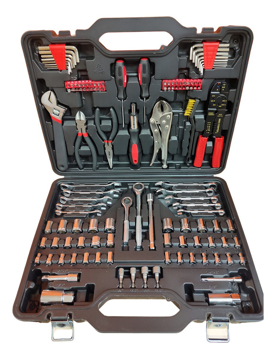 Kit De Herramientas Y Tubos Miyawa 122 Piezas C/maleta Negro - 1