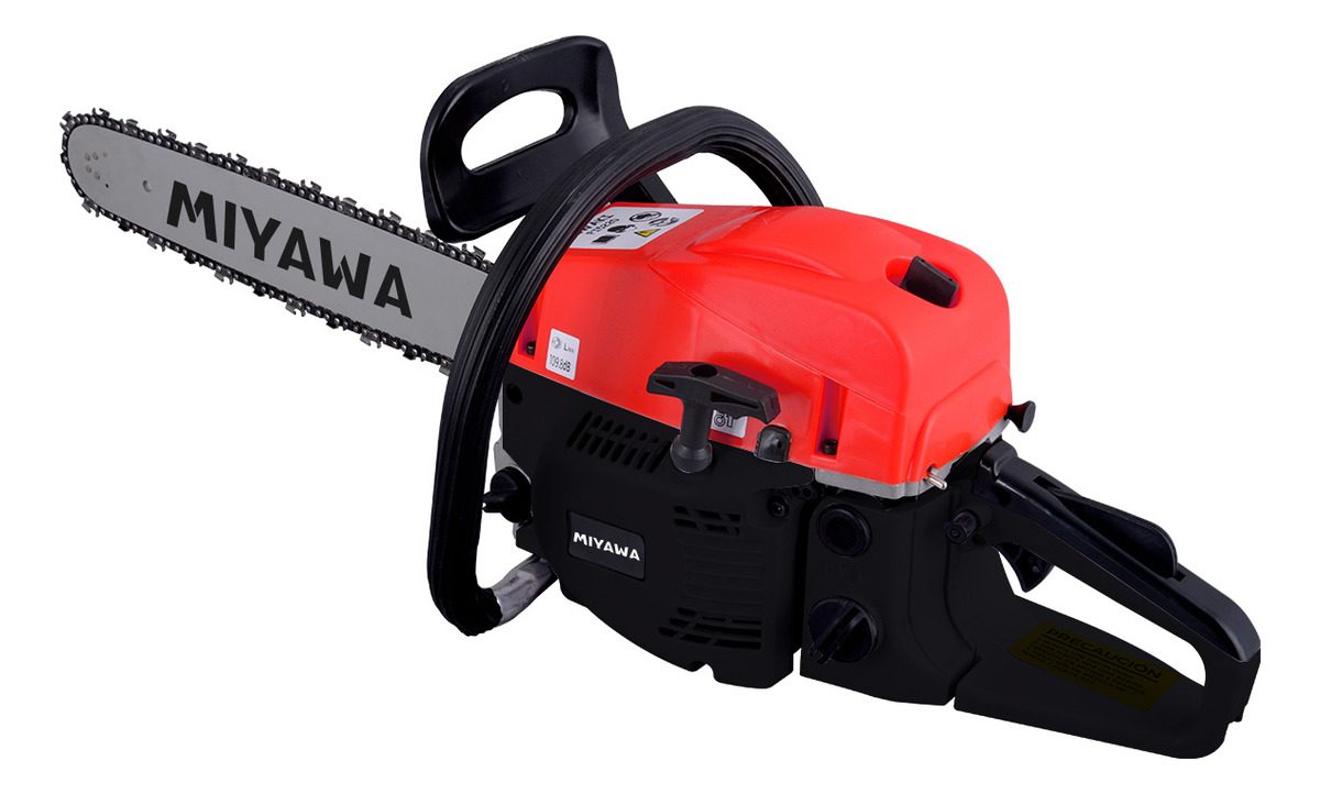 Motosierra A Nafta Miyawa 52cc Mi5220 2.993hp - Rojo
