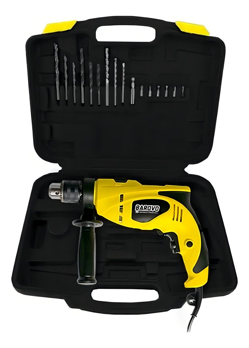 Taladro De Impacto 13 Mm 750 W Con Maletín Y Mechas Amarillo 50 Mhz - 6